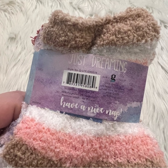 Just Dreaming by Chatties Plush Socks Multicolor Stripes - Picture 6 of 7